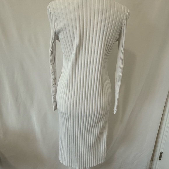 Express Ribbed White Cardigan - Picture 4 of 5